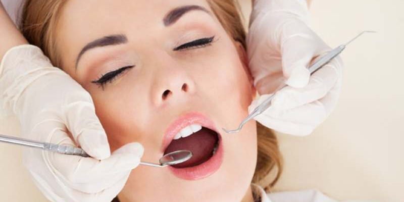 Woman Having Dental Checkup